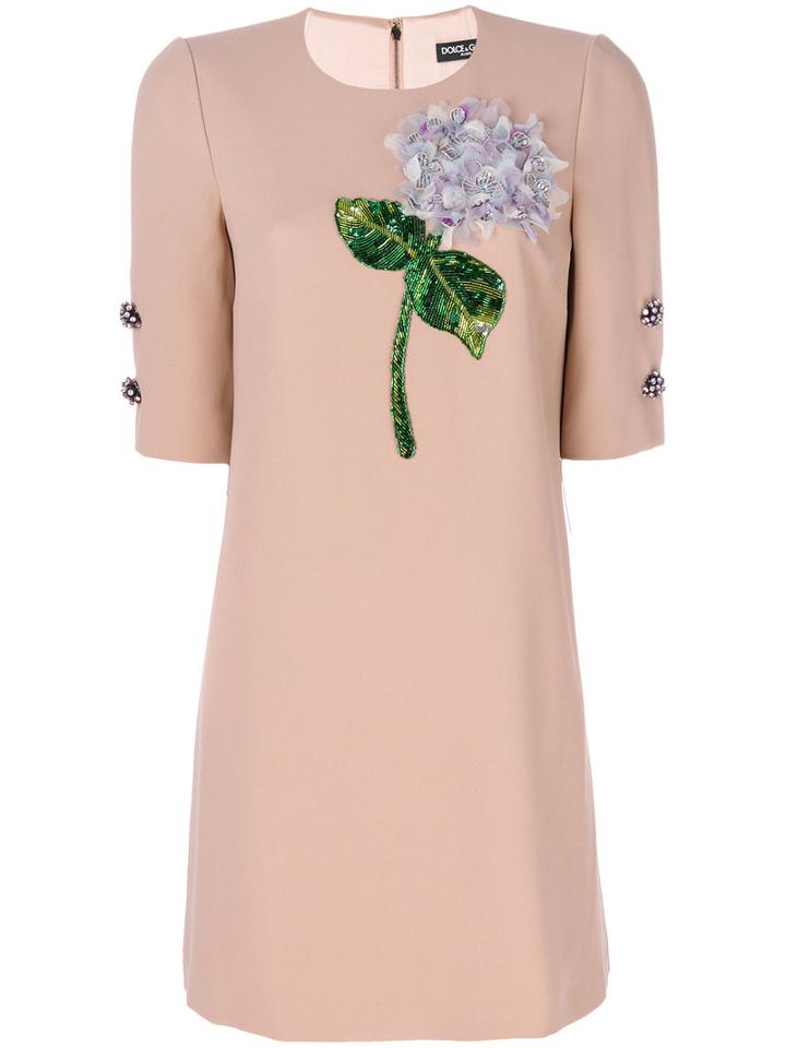 Dolce & Gabbana - Hydrangea Dress - Women - Silk/spandex/elastane/acetate/viscose - 44, Pink/purple, Silk/spandex/elastane/acetate/viscose