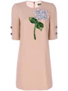 Dolce & Gabbana - Hydrangea Dress - Women - Silk/spandex/elastane/acetate/viscose - 44, Pink/purple, Silk/spandex/elastane/acetate/viscose