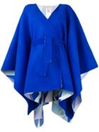Emilio Pucci Blue Belted Waist Wool Coat