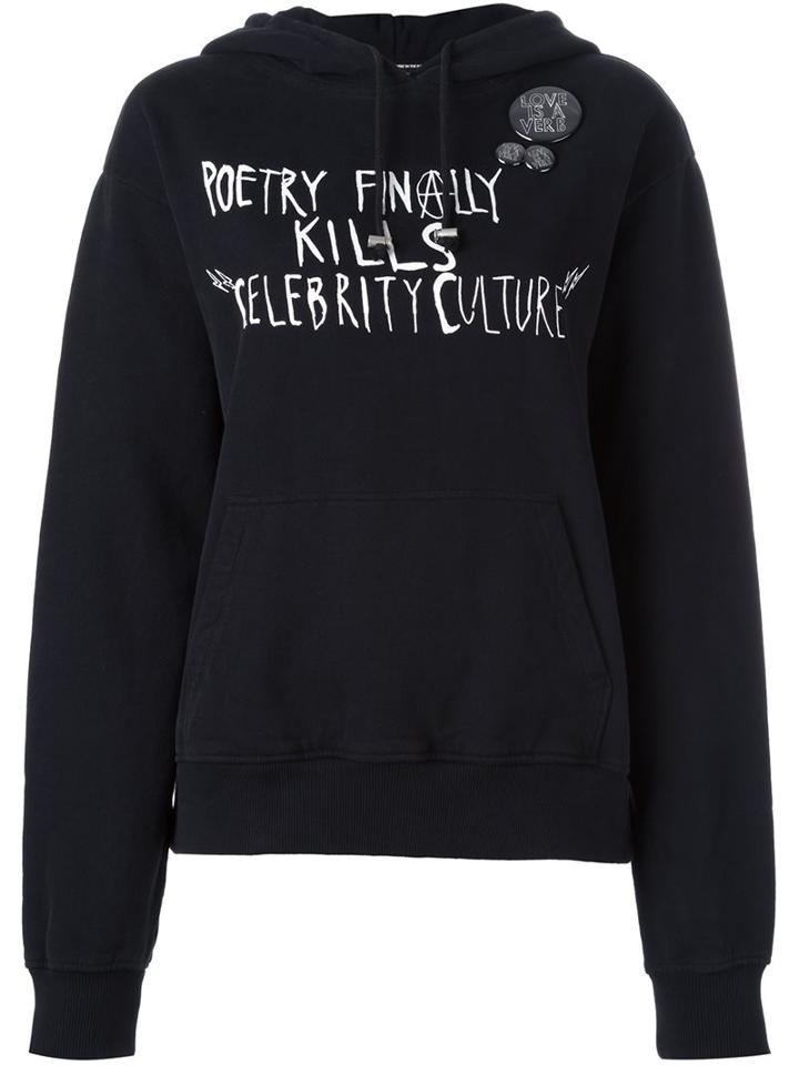 Each X Other 'punk Poetry' Hoodie, Women's, Size: Medium, Black, Cotton