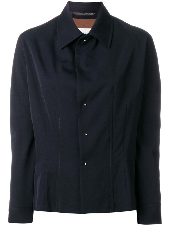 Yohji Yamamoto Vintage Concealed Detail Fitted Shirt - Black