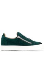 Giuseppe Zanotti Double Zipper Sneakers - Green