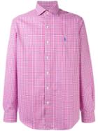 Polo Ralph Lauren Logo Patch Checked Shirt, Men's, Size: Medium, Red, Cotton