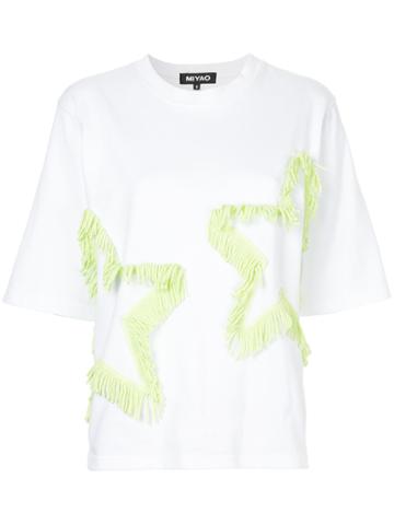 Miyao Fringed Star T-shirt - White