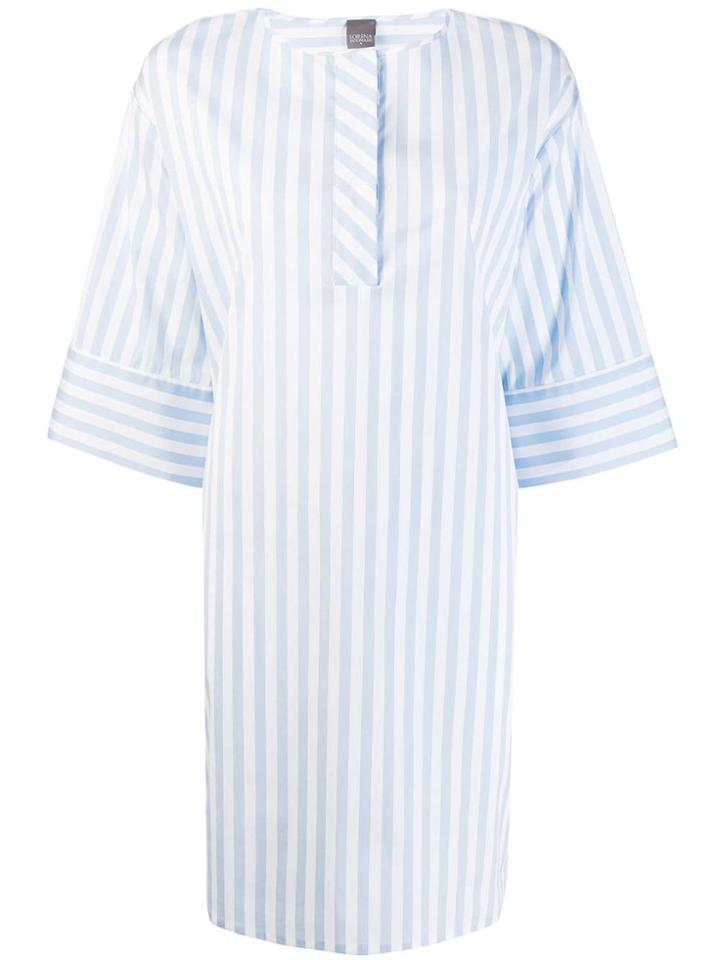 Lorena Antoniazzi Striped Shirt Dress - White