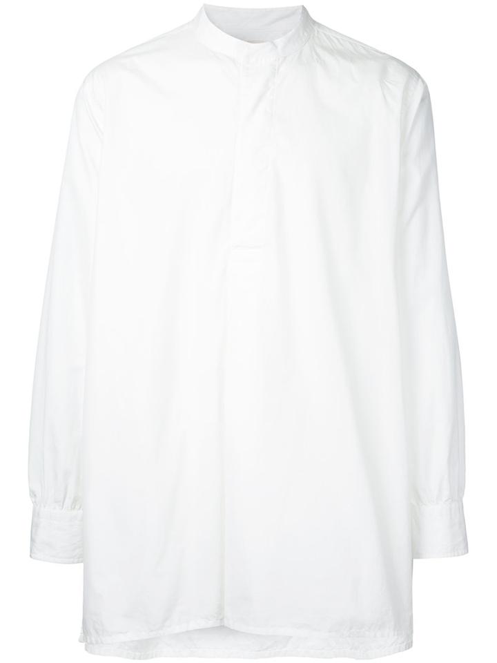 Kaptain Sunshine - Front Placket Shirt - Men - Cotton - 40, White, Cotton