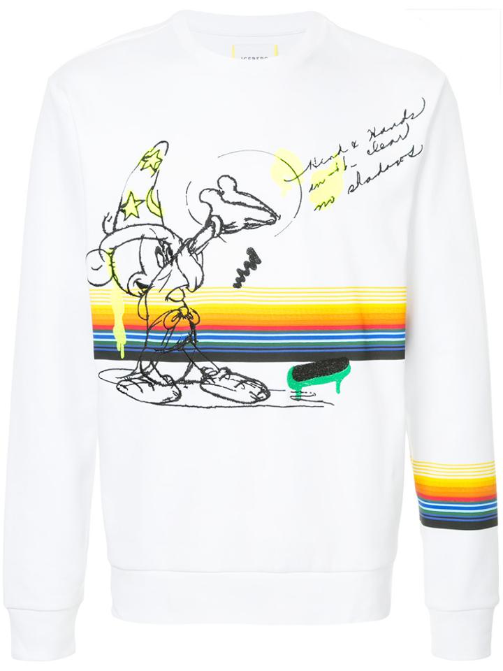 Iceberg Fantasia Mickey Mouse T-shirt - White