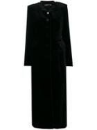 Tom Ford Velvet Long Single-breasted Coat - Black