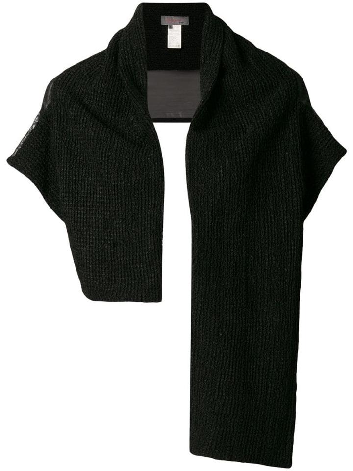 Yohji Yamamoto Pre-owned Panelled Shoulder Shrug - Black