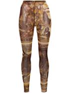 Jean Paul Gaultier Pre-owned First Nation Print Leggings - Brown