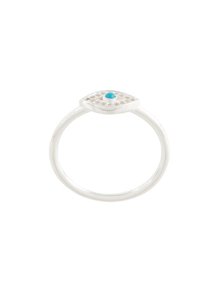 Astley Clarke Mini Evil Eye Ring - Metallic
