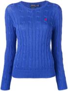 Polo Ralph Lauren Logo Cable Knit Sweater - Blue