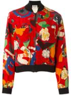 Chanel Vintage Floral Bomber Jacket, Women's, Size: 36, Red