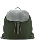 Bottega Veneta Woven Detail Backpack - Green