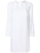 Michael Kors Collection Floral Lace Shift Dress - White