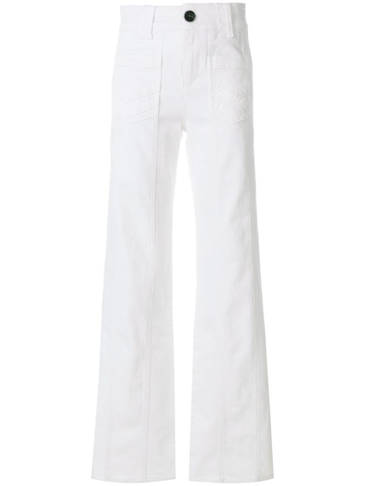 Victoria Victoria Beckham High-waisted Flared Jeans - White