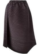 Pleats Please By Issey Miyake Pleated Midi Skirt, Women's, Size: 3, Black, Polyester