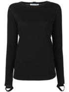 Helmut Lang Cut-out Sleeve Top