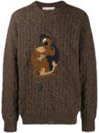 Jc De Castelbajac Pre-owned Scooby Doo Chunky Knit Jumper - Brown