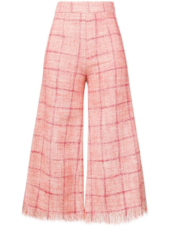 Elisabetta Franchi Cropped Flared Trousers - Pink