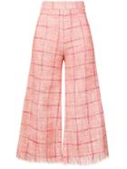 Elisabetta Franchi Cropped Flared Trousers - Pink