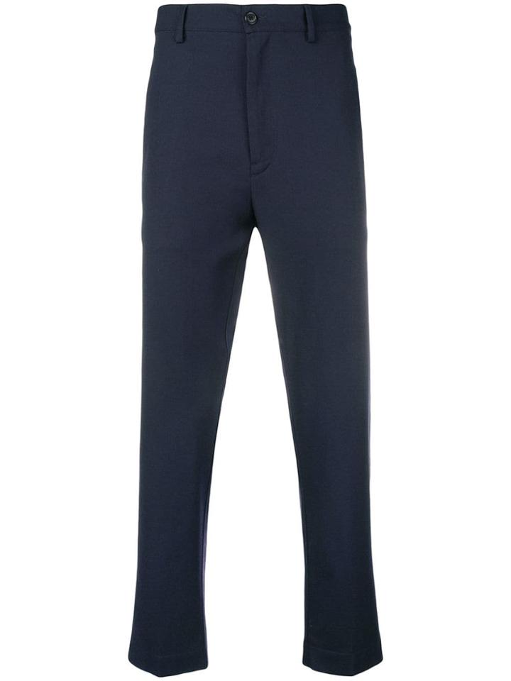 Mauro Grifoni Straight Leg Trousers - Blue