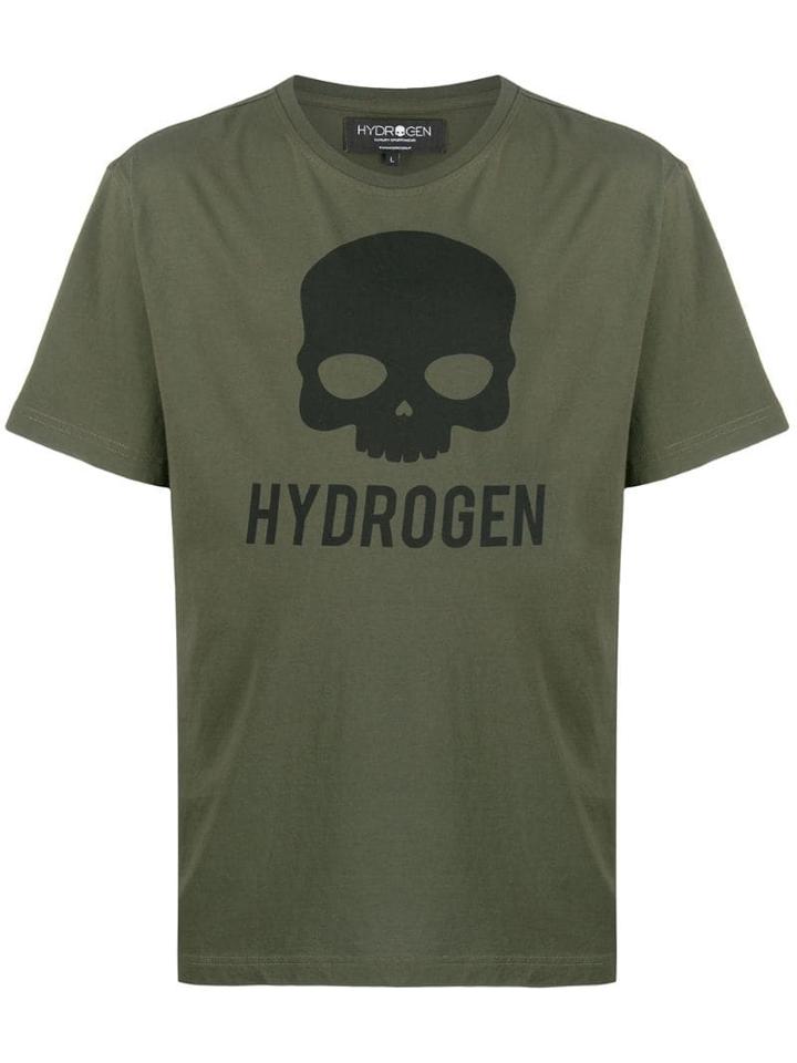 Hydrogen Printed Skull T-shirt - Green