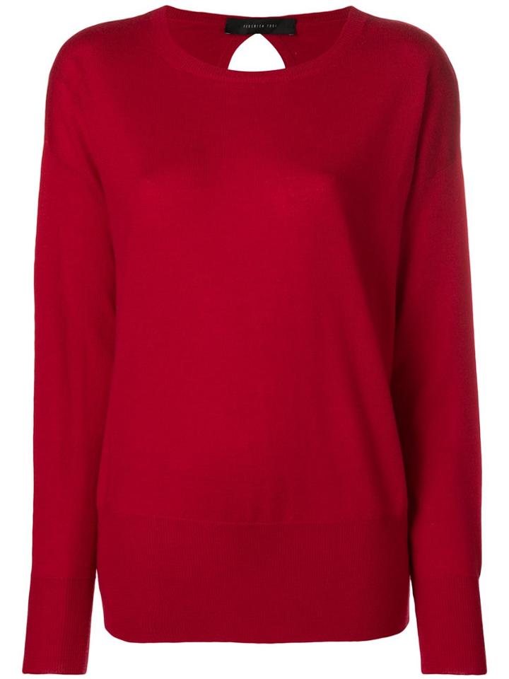 Federica Tosi Round Neck Knit Top - Red
