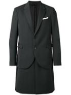 Neil Barrett Blazer Coat, Men's, Size: 48, Grey, Virgin Wool/polyester/spandex/elastane/virgin Wool