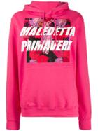 Gina Floral Graphic-print Hoody - Pink