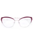 Miu Miu Eyewear - Cat Eye Glasses Frames - Women - Acetate/metal - 54, Pink/purple, Acetate/metal