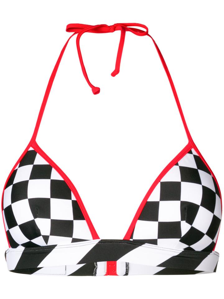 Tommy Hilfiger Mixed Print Bikini Top - Black