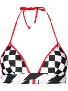 Tommy Hilfiger Mixed Print Bikini Top - Black