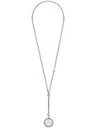 Ann Demeulemeester Loose Crystal Pendant Necklace - Silver
