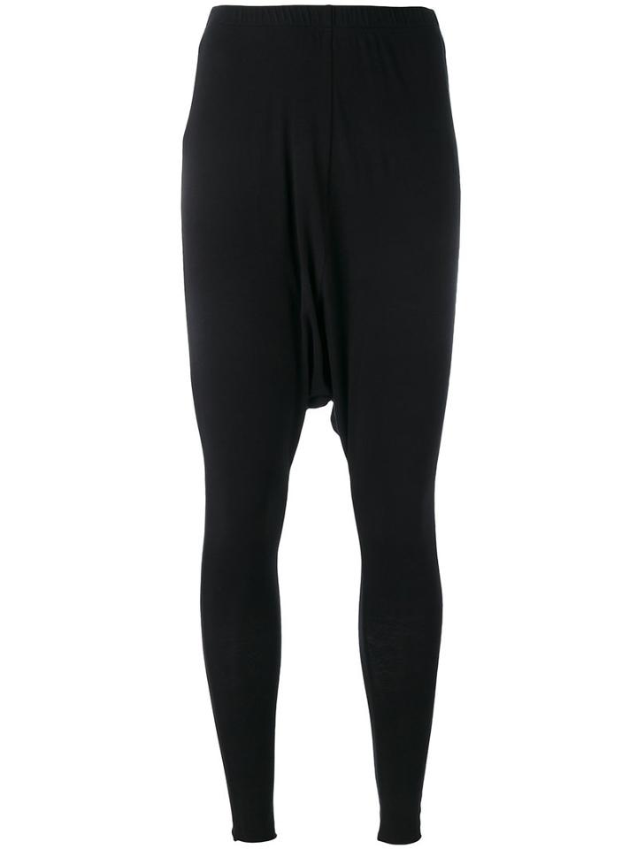 Rundholz Drop Crotch Pants, Women's, Size: Large, Black, Cotton/spandex/elastane