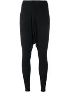 Rundholz Drop Crotch Pants, Women's, Size: Large, Black, Cotton/spandex/elastane