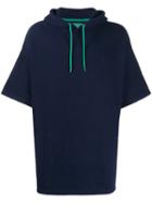 Benetton Wide-sleeve Oversized Hoodie - Blue