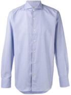Canali Slim Fit Shirt, Men's, Size: Xl, Blue, Cotton