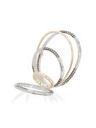 Gaelle Khouri Twisted Parallel Diamond Ring - Metallic