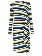 Tufi Duek Striped Side Drape Dress - Multicolour