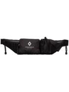 Marcelo Burlon County Of Milan Black Logo Print Drawstring Pocket Belt