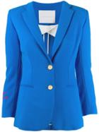 Giada Benincasa Embossed Button Blazer - Blue