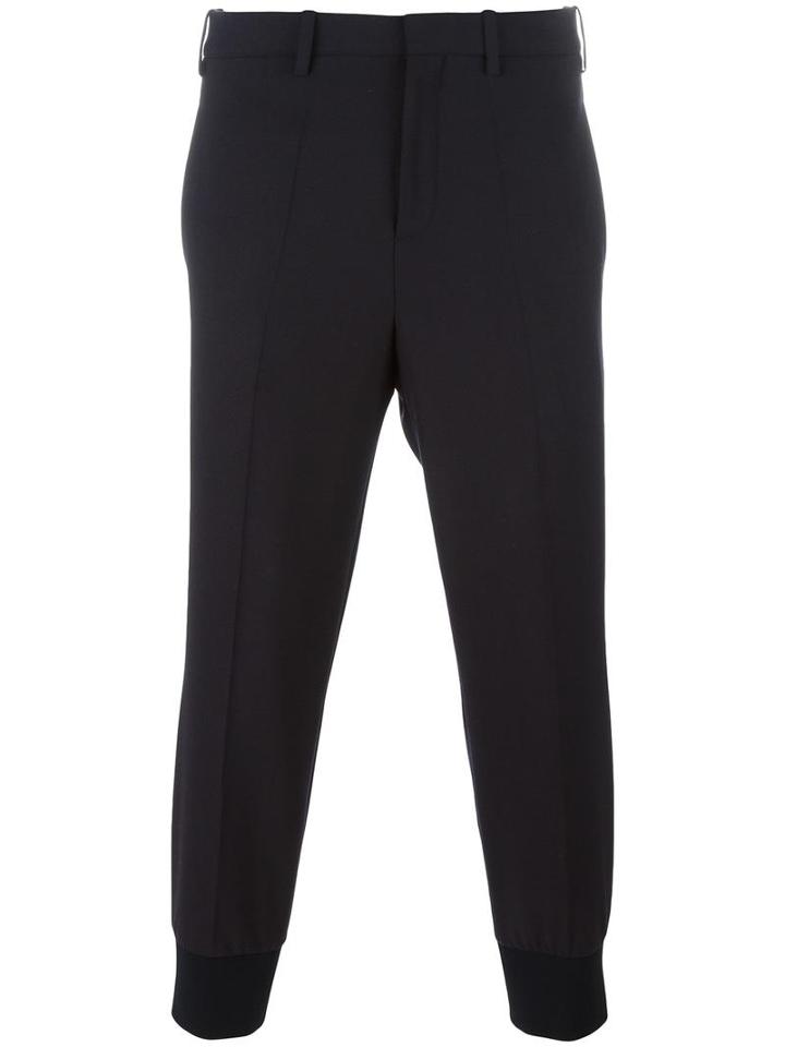 Neil Barrett Gathered Ankle Tailored Trousers, Men's, Size: 48, Blue, Polyester/spandex/elastane/virgin Wool/spandex/elastane