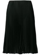 Prada Plisse Flared Skirt - Black
