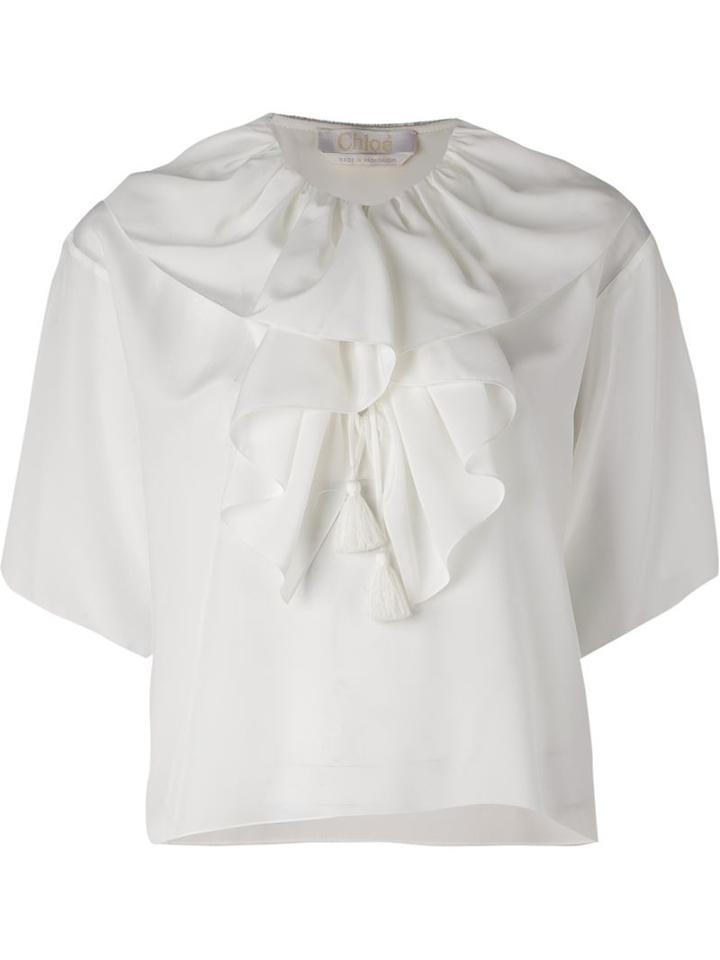 Chloé Ruffled Neck Blouse
