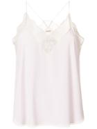 Zadig & Voltaire Lace Inserts Cami Top - Pink & Purple