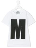 Msgm Kids - M Logo T-shirt - Kids - Cotton - 4 Yrs, White