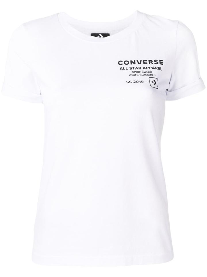 Converse Contrast Logo T-shirt - White