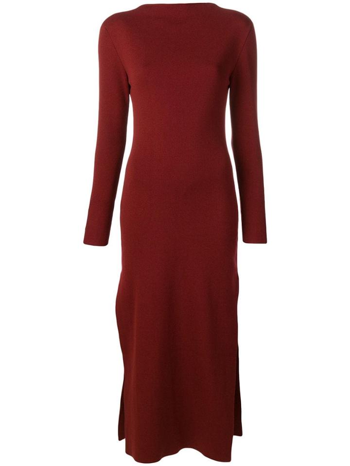Jacquemus Slit Detail Midi Dress - Red
