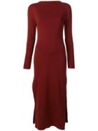 Jacquemus Slit Detail Midi Dress - Red